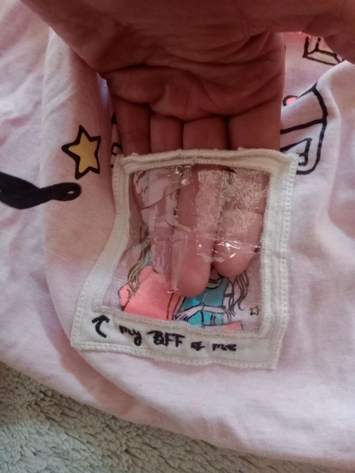 T-shirt manches longues 8 ans rose fantaisie c68 - photo numéro 6