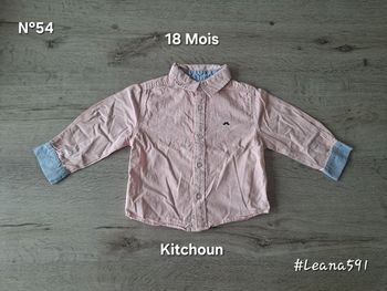 🌷N°54🌷Chemise Longues Manches - Kitchoun - 18 Mois🌷