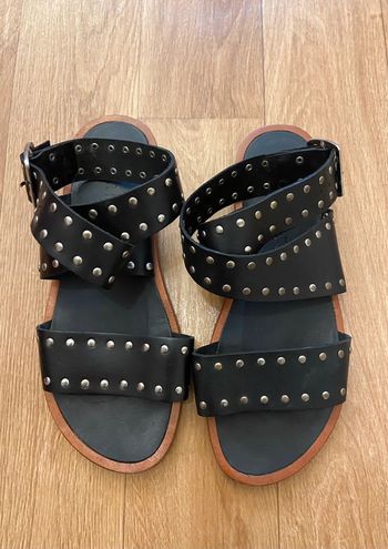 Sandales en cuir noires 38