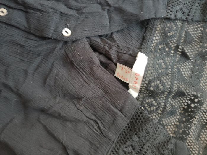 Chemise manches longues brodée noire esprit T.40 - photo numéro 3