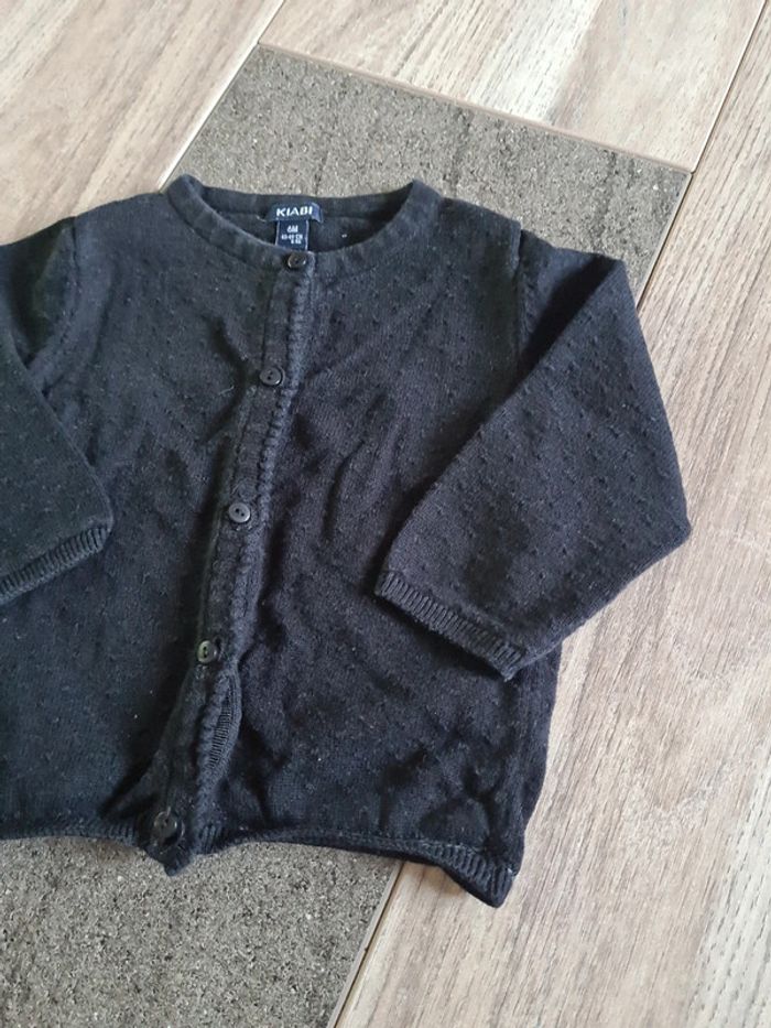 Gilet noir 6 mois fille kiabi