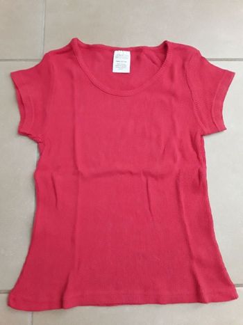 T-shirt côtelé rouge femme 38/40 TBE