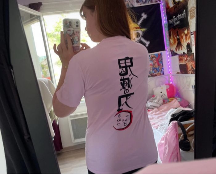 T-shirt rose, BZB , Demon Slayer - photo numéro 4