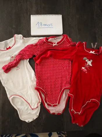 Lot bodys manches longues souris