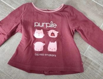 T shirt manches longues Okaïdi 3mois 