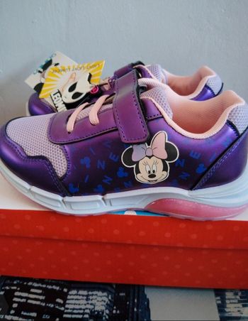 Baskets lumineuses à scratch Minnie Disney 