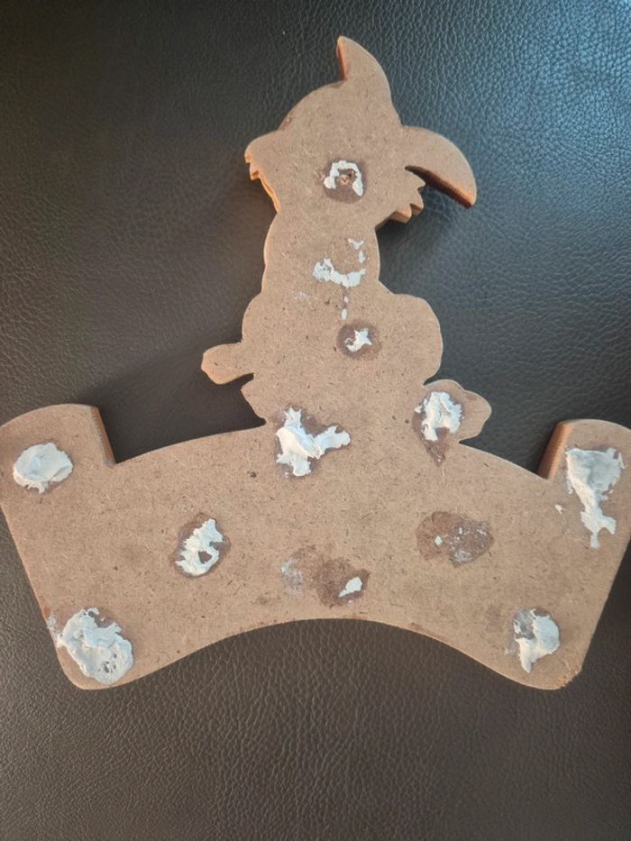 Plaque de porte en bois motif lapin au prénom de Chloé - photo numéro 7