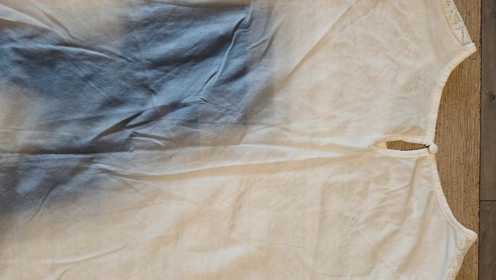 Blouse à manches courtes, blanche en dentelle, Follow me, taille M, neuf - photo numéro 8