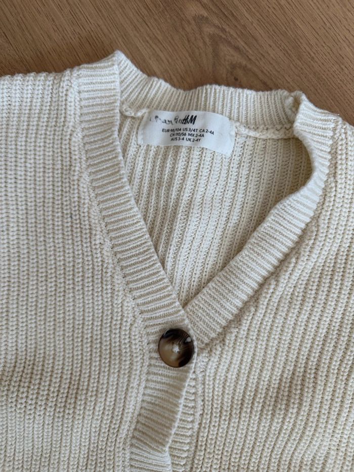 Gilet oversize écru peu porté 3/4 ans - photo numéro 2