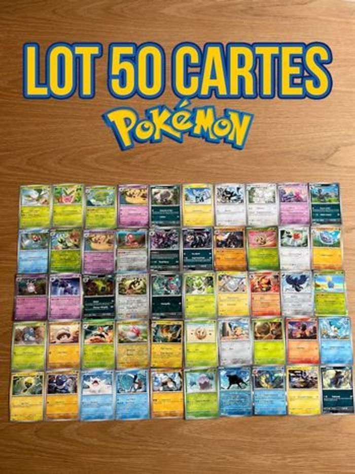 Lot 50 cartes Pokémon officielles françaises