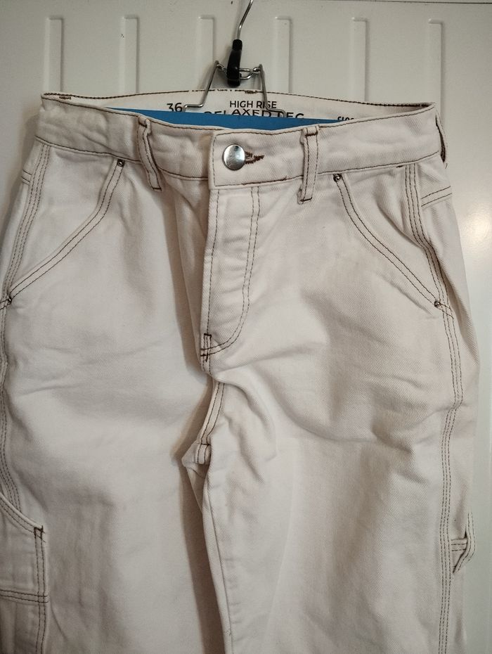 Jean blanc t 36 - photo numéro 2