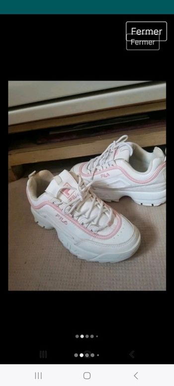 Baskets Fila 38,5 blanc rose
femme