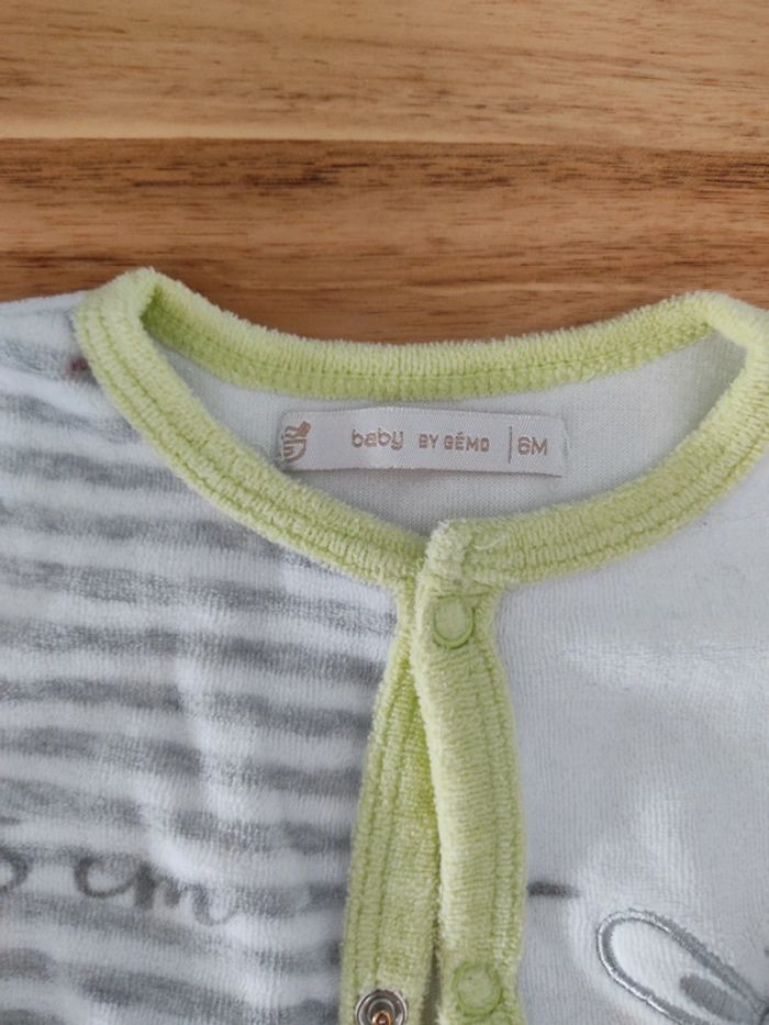 Pyjama velours 6 mois - photo numéro 2