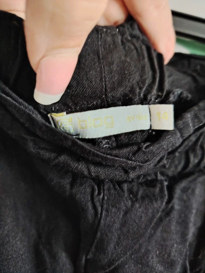 Pantalon fluide noir habillé - Taille 14 ans - photo numéro 3