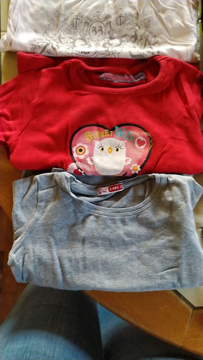 Lot 11 t-shirt ML 3 ans - photo numéro 2