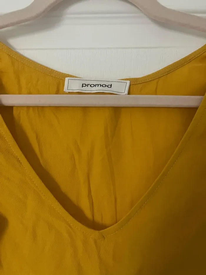 Blouse manche courte jaune Promod - photo numéro 2