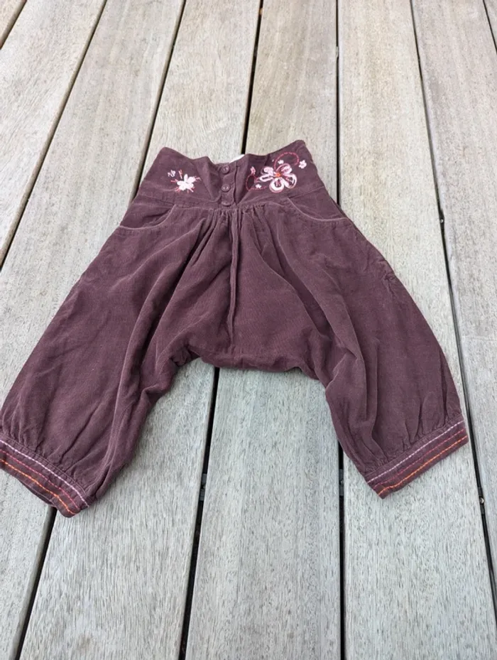 Pantalon velours sarouel orchestra 5 ans