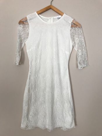 Robe soirée blanche dentelle taille 36