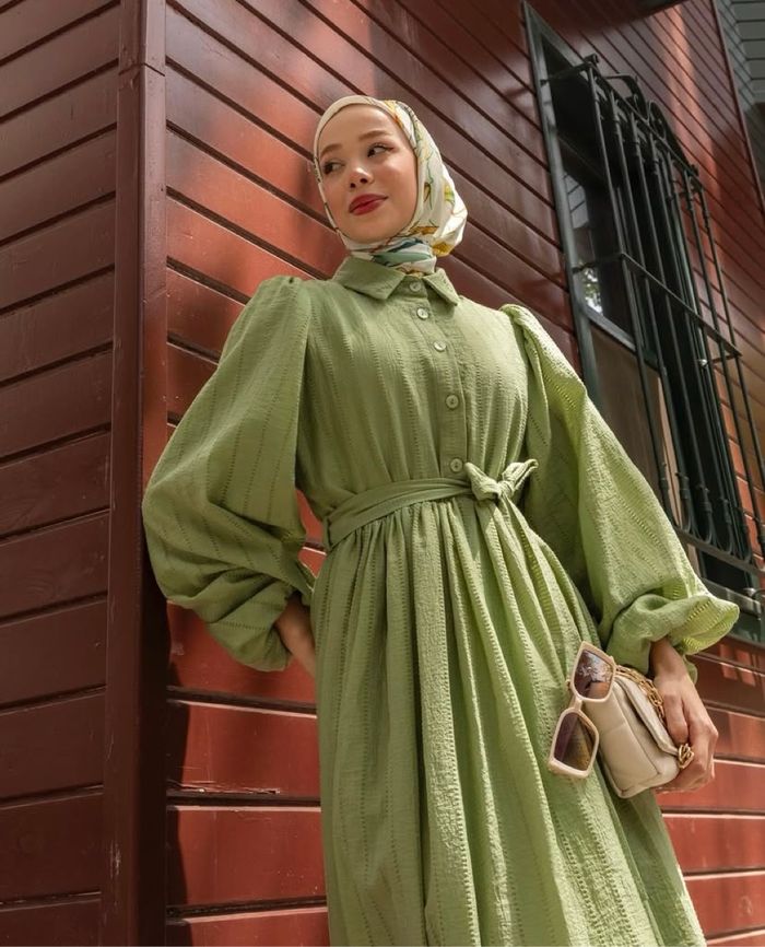 Robe longue vert