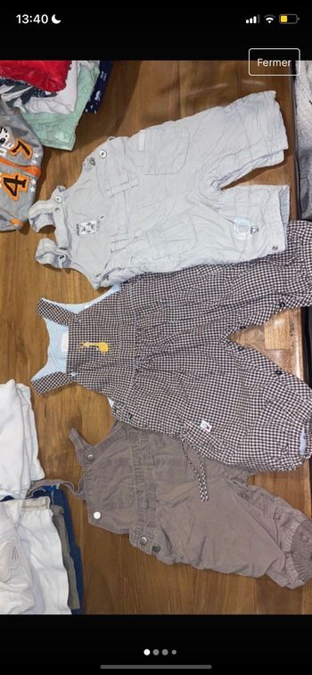 Lot de 3 Salopette garçon 3 mois