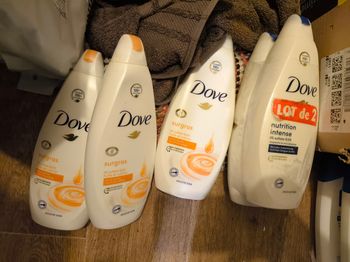 Lot de 5 bouteilles flacon gel douche crème douche dove 750 ml  AB 