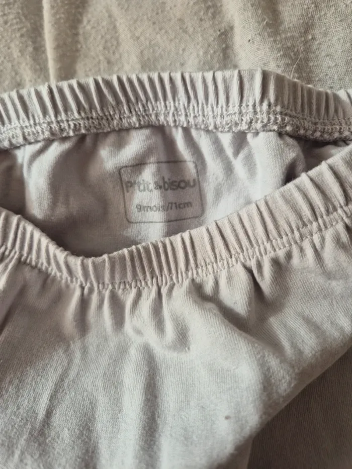 Lot de 2 pantalons de pyjamas 9mois - photo numéro 3