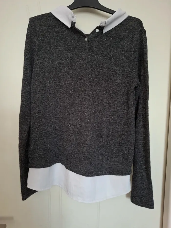 Pull gris lh - photo numéro 3