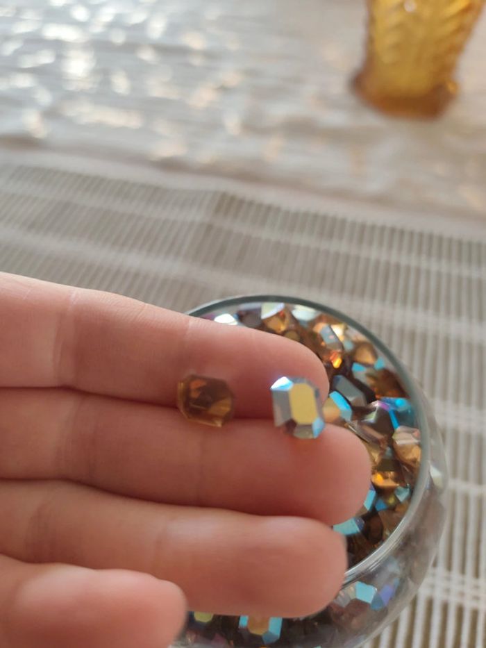500g de décoration mini diamants emerald Radiant shape pour faire des bijoux pendentif - photo numéro 2
