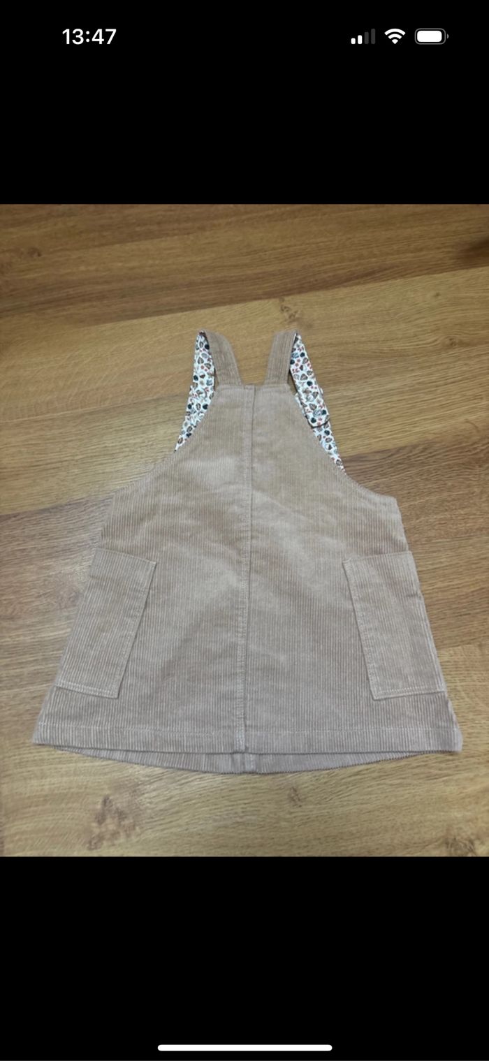 Robe à bretelles bébé fille obaibi 12 mois neuf - photo numéro 4