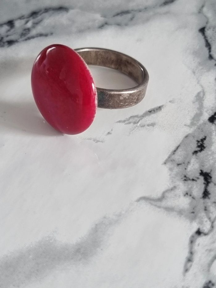 Bague ronde rouge - photo numéro 7