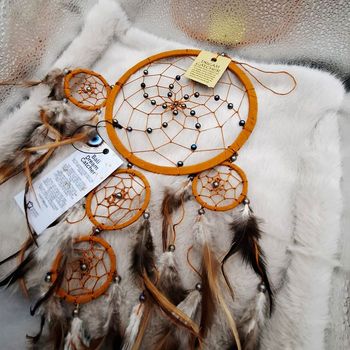 Attrape-rêves bohème plumes déco zen neuf avec étiquette