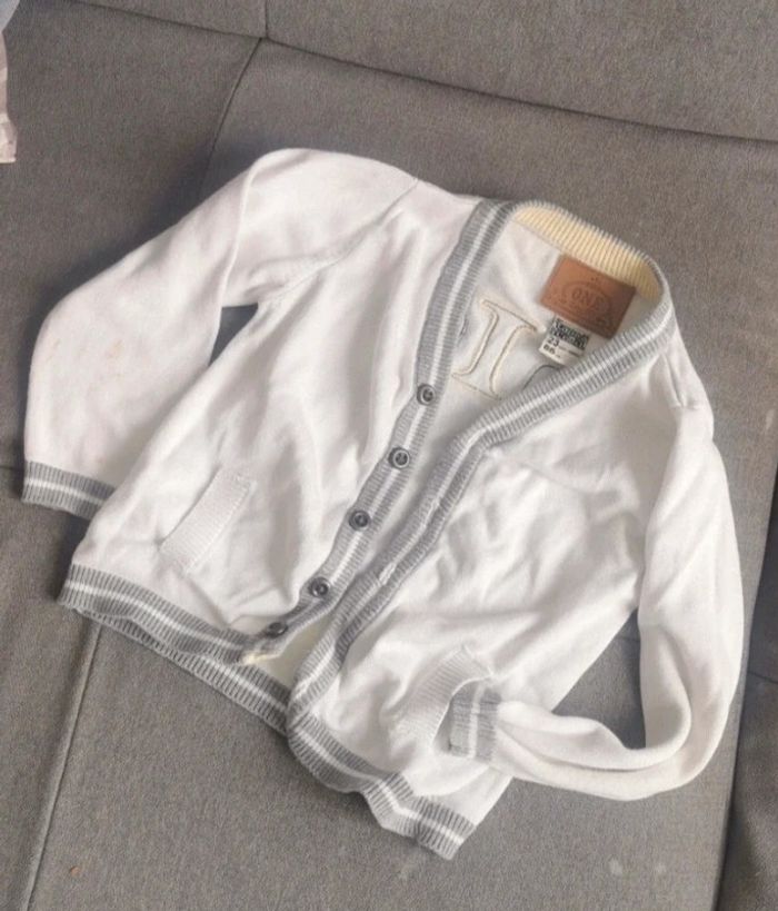 Gilet cardigan blanc