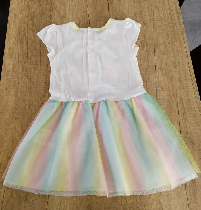 Robe manches courtes fille écru et tulle multicolore taille 12/18 mois 3 Pommes - photo numéro 2