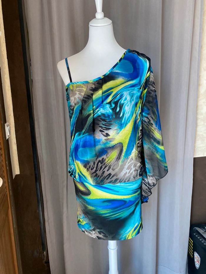 Robe asymétrique à motifs vintage Show Girls T2 - photo numéro 2