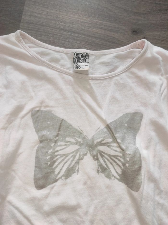 Tee-shirt manches longues fille 10 ans - photo numéro 2