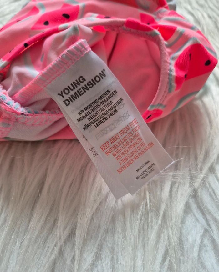 Maillot de bain bébé 6-9 mois – Motif pastèque - photo numéro 4