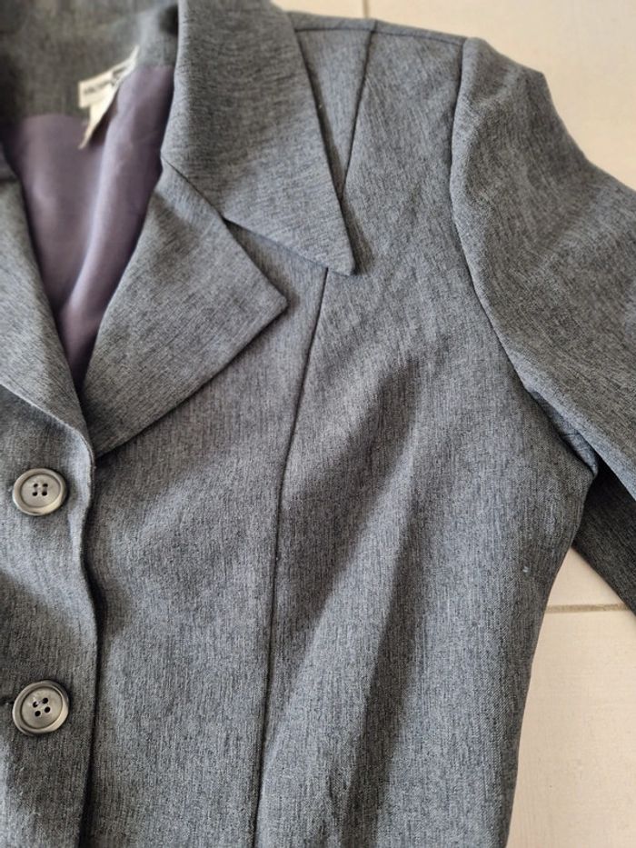 Veste tailleur femme gris Taille 38 Machin chose - photo numéro 2