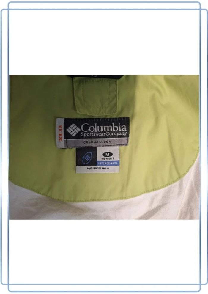 Blouson columbia femme verte et blanche / série storm dry / taille M brodé (279) - photo numéro 12
