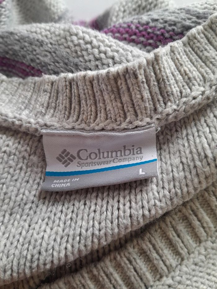 Petit pull columbia rayé à boutons - photo numéro 3