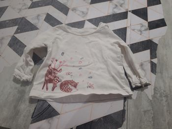 Haut manches longues fille 6 mois 68 cm