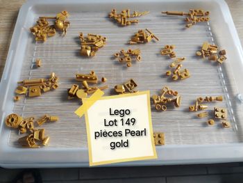 Lego lot 149 pièces Pearl gold