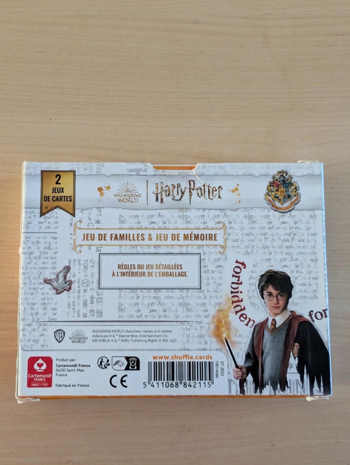 Coffret de 2 jeux de cartes Harry Potter Neufs - photo numéro 2