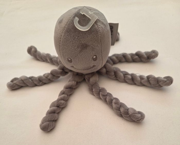 Doudou peluche pieuvre grise  - Nattou
