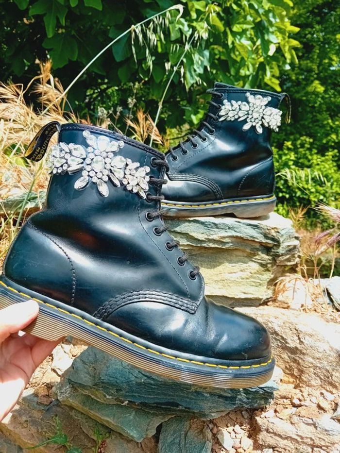Dr. Martens noir custom bling-bling 40 - photo numéro 2