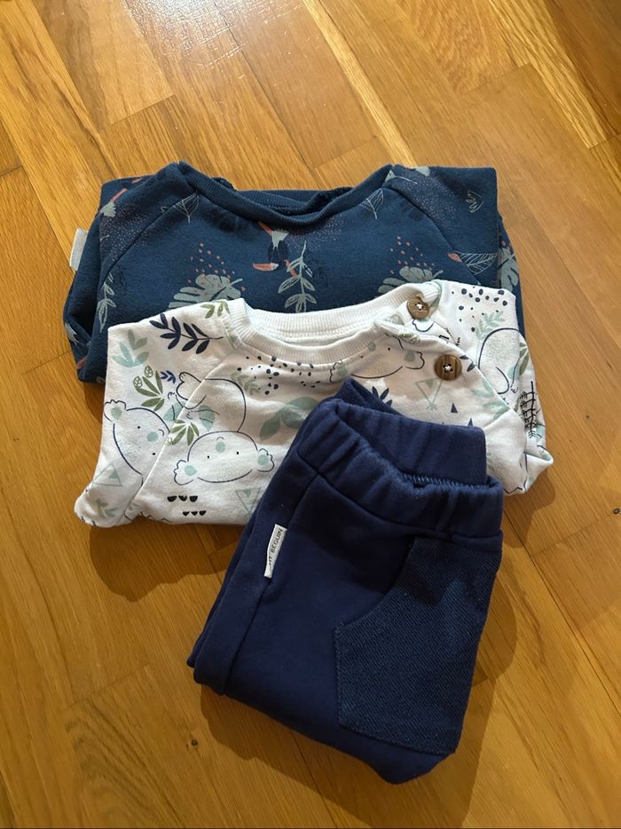 Lot petit béguin 2 pulls 1 pantalon