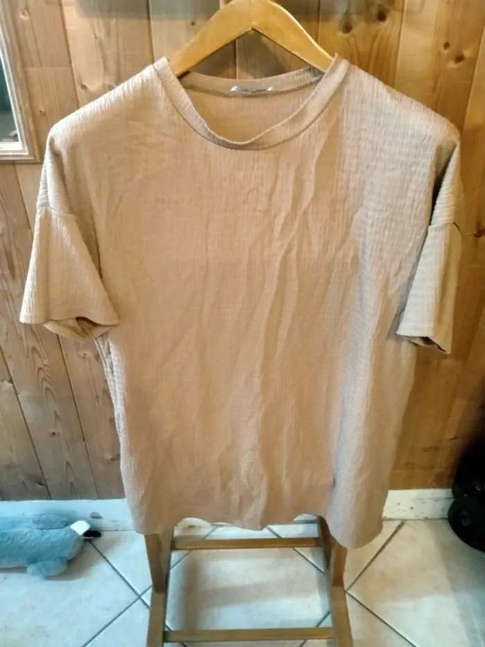 T-shirt beige Taille unique Made in Italy - photo numéro 2