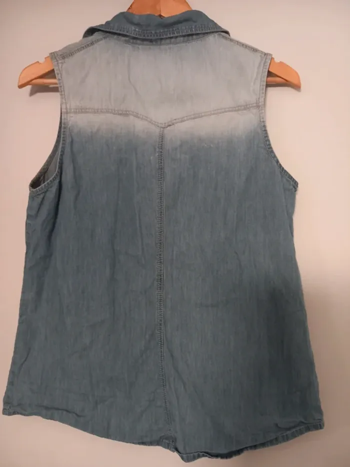 Chemise en jeans sans manches Pimkie - photo numéro 7