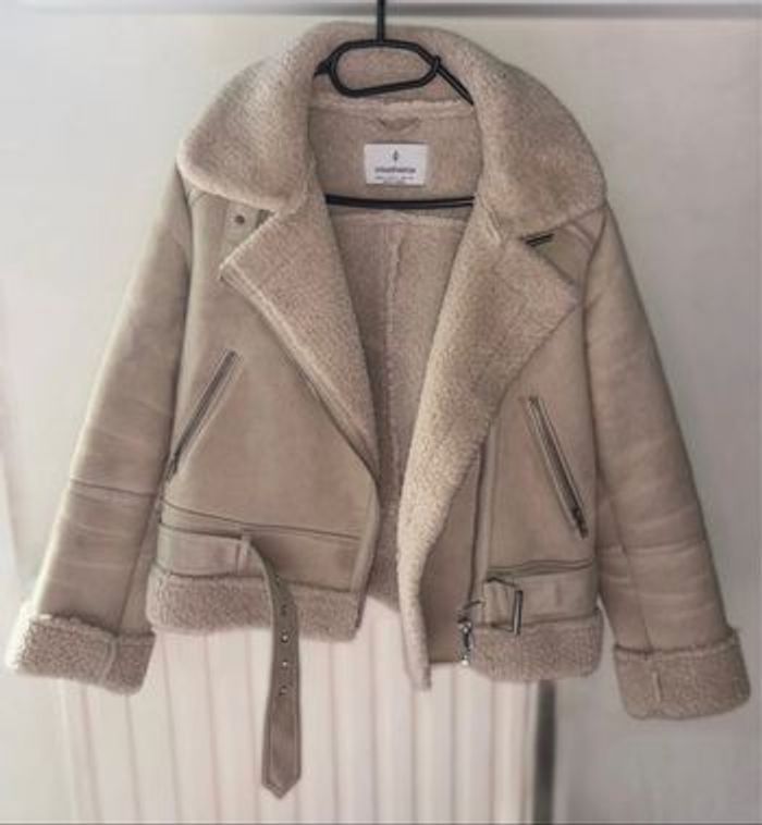 Manteau en fausse fourrure peau lainée - photo numéro 5