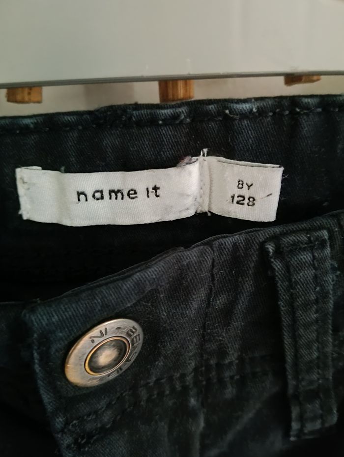 Jeans noir cargo name it 8ans - photo numéro 3