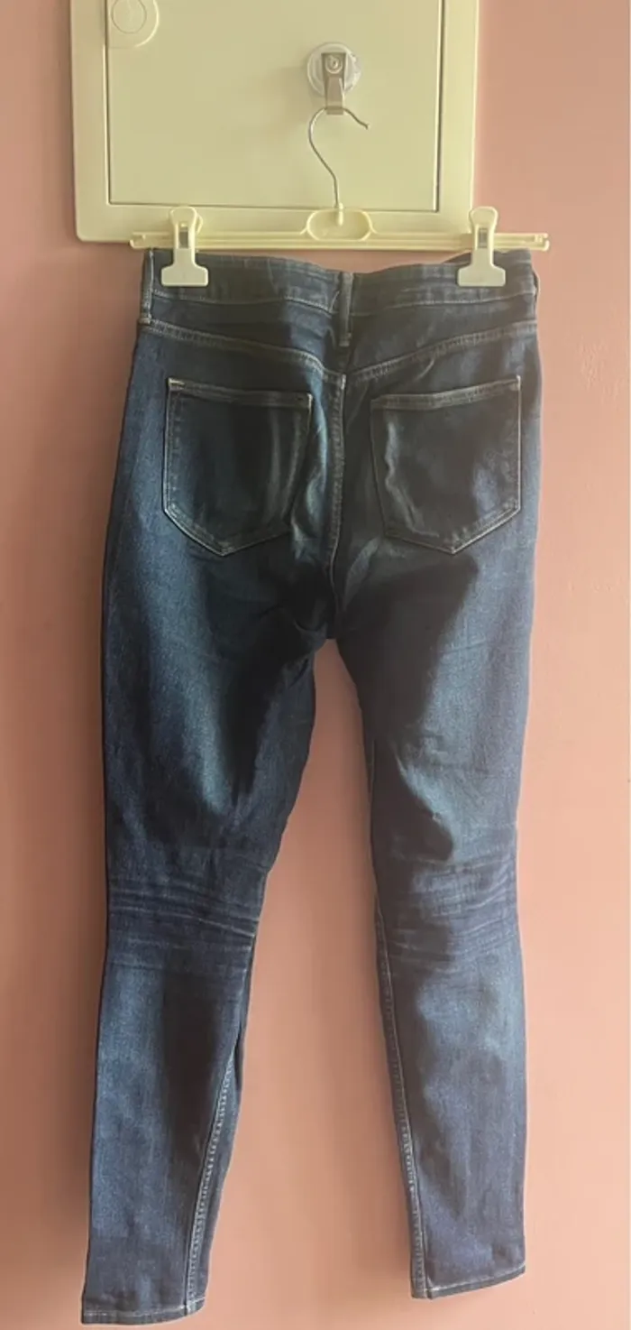 Jean taille haute bleu foncé - photo numéro 3